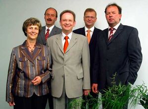 Elisabeth Reding, Paul-Theo Sommer, Thomas Liedtke, Helmut Bolz und Ulrich Bathen (v.l.)